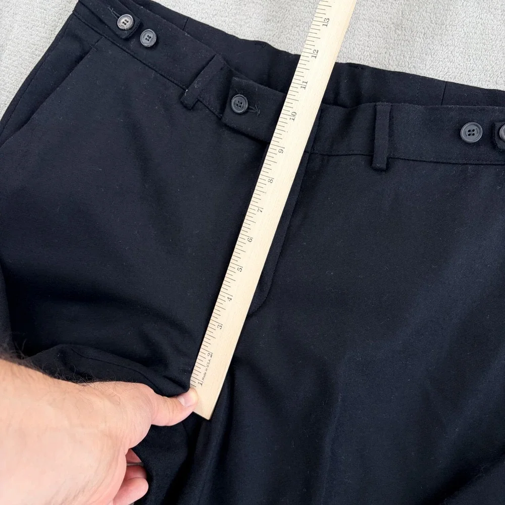Vintage Gucci Cashmere Wool Cinch Waist Trousers Pants IT 52 US34x34 Black Italy